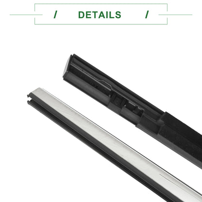 4pcs Weatherstrip Window Seal for Honda Civic (2017-2020) Black Silver Tone