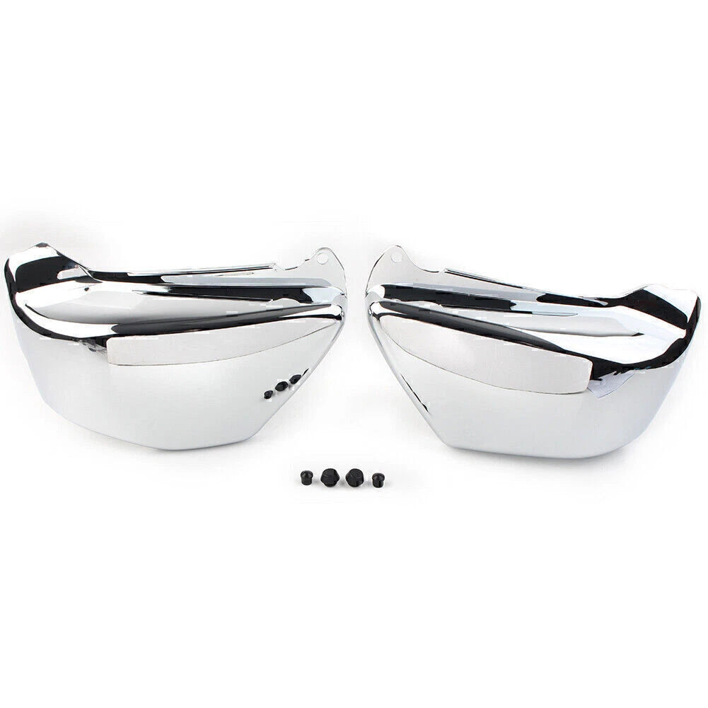Pair Chrome Battery Side Fairing Covers for Honda Magna VF 750 (94-04)