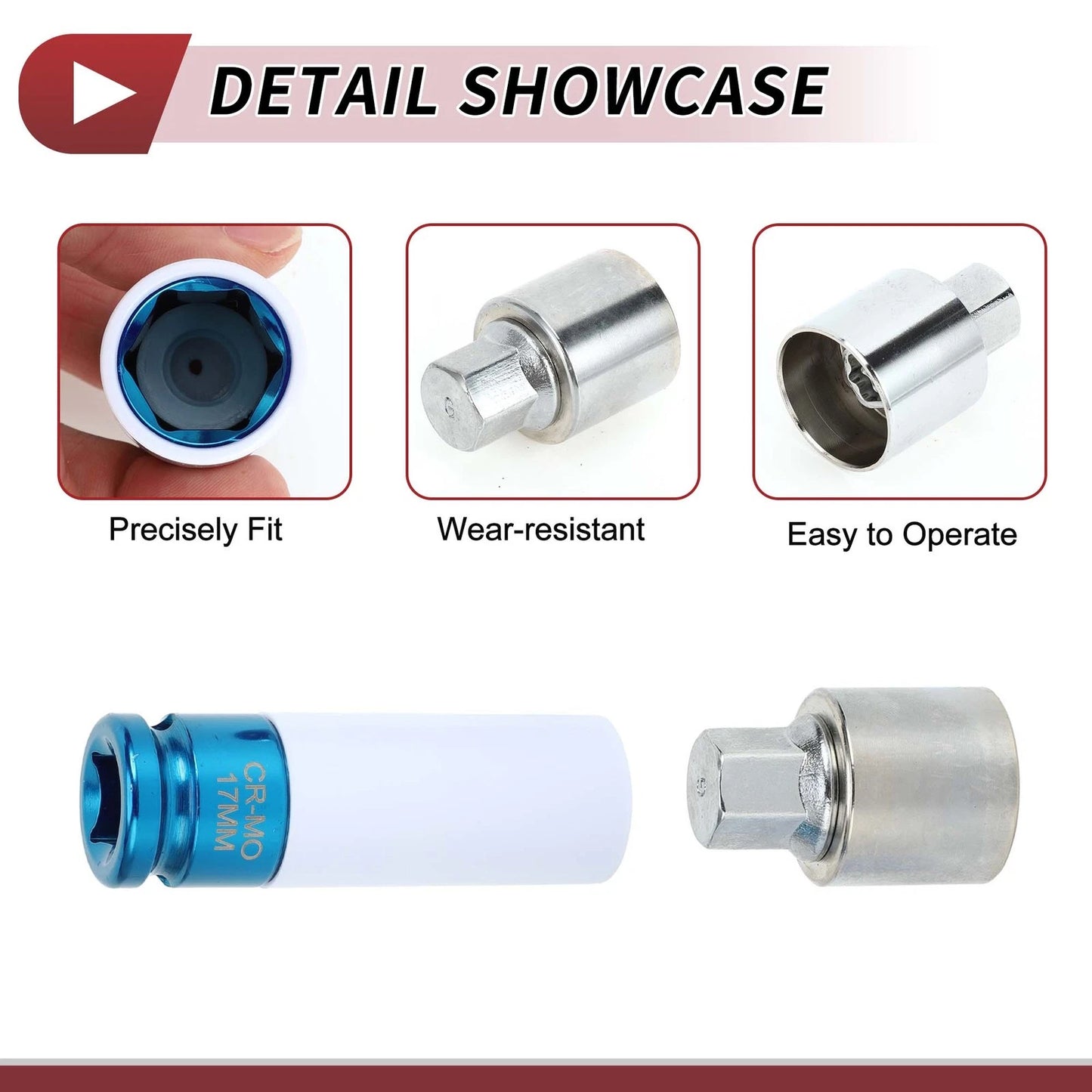 Wheel Lock Lug Nut Type G Anti-theft Key Socket for Land Rover