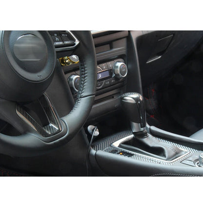 Car Carbon Fiber Steering Wheel Lower Trim Fit For Mazda CX-5 2017 2018 2020