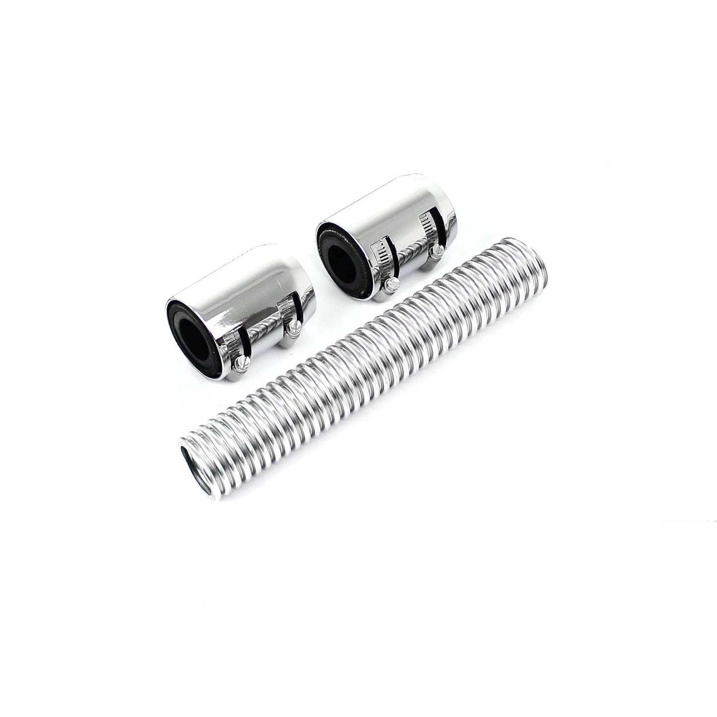 12" Flexible Chrome Stainless Steel Radiator Hose & End Cap for Car Model
