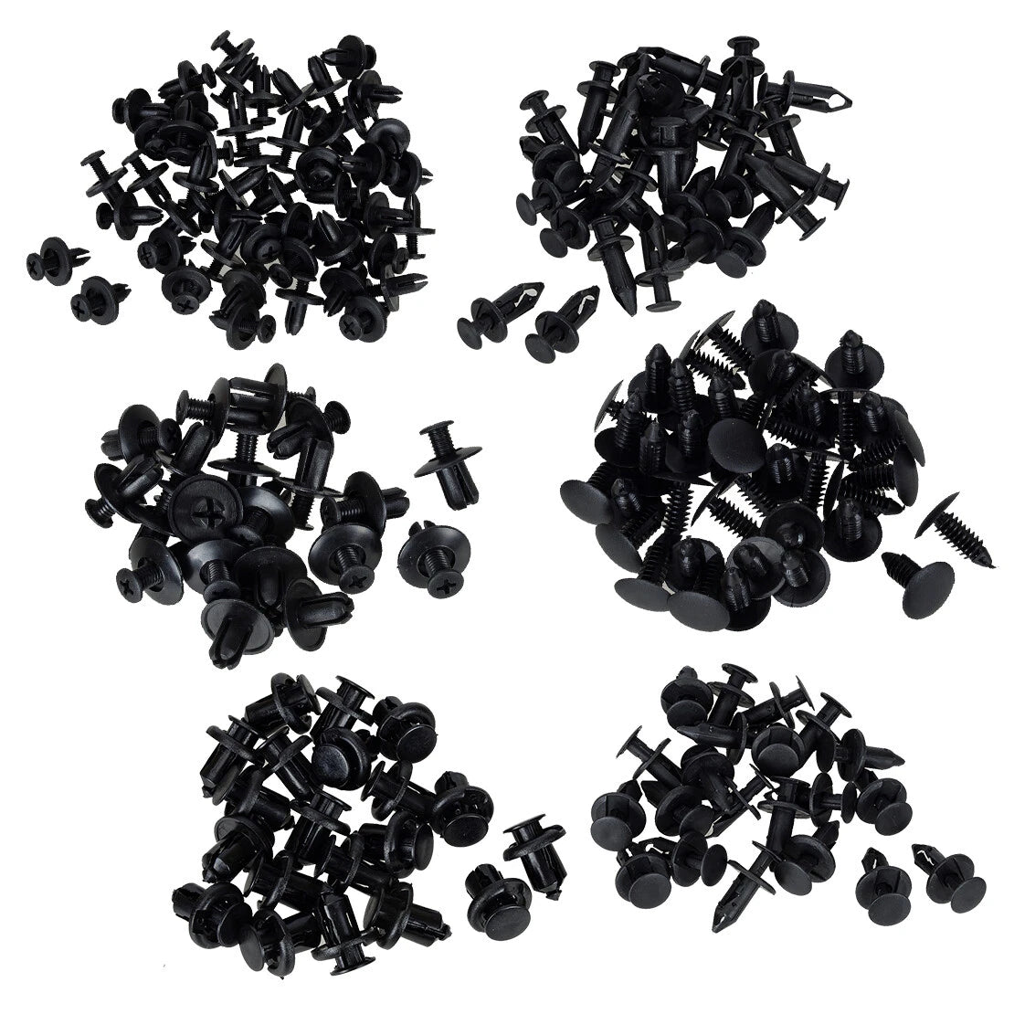 190Pcs Fender Liner Fastener Rivet Push Clips for Toyota GM Mazda