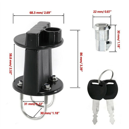 3L/5L Fuel Tank Mount Jerry Can Key Bracket Holder Lock Fastener for Vehicles