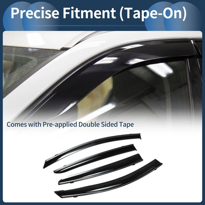 Window Deflectors for Ford Focus Sedan 2019 Side Window Vent Visors Black Set