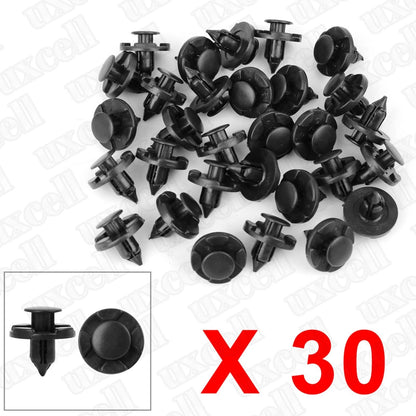 30 Pcs 8mm Black Plastic Rivet Fasteners for Nissan