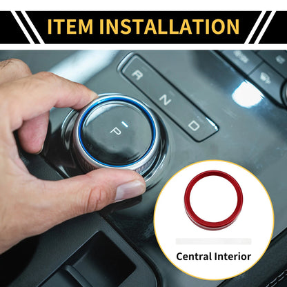 Gear Shift Control Knob Cover Ring for Ford Maverick (2022) - Red 1 x Pc