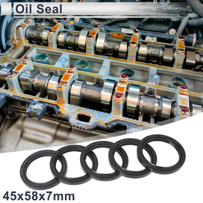 Oil Seal Rotary Shaft Seal NBR Rubber 45x58x7mm 5 x for Make Model