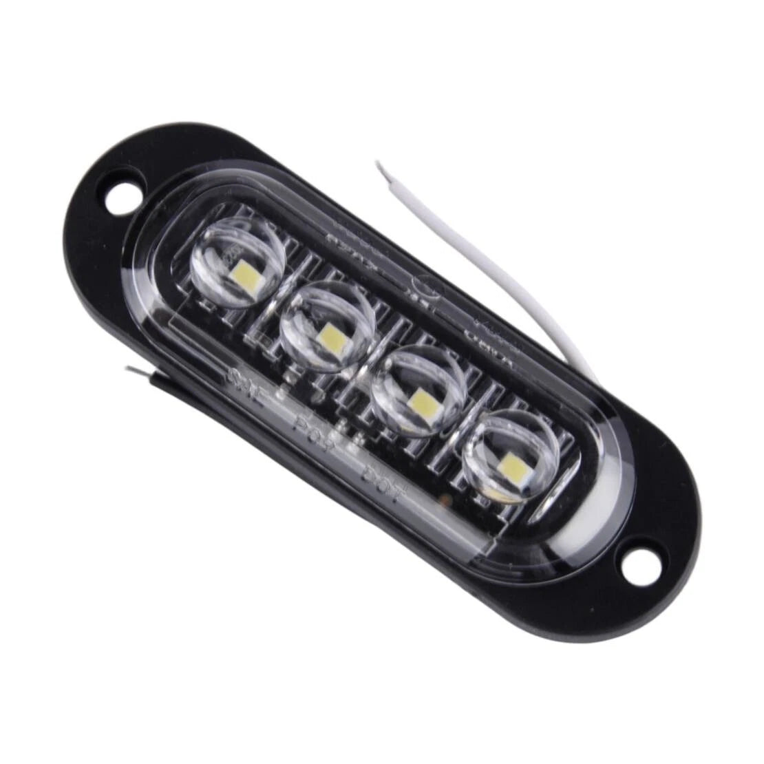 4x LED Side Marker Clearance Lights for Trailer Truck (12V-24V)