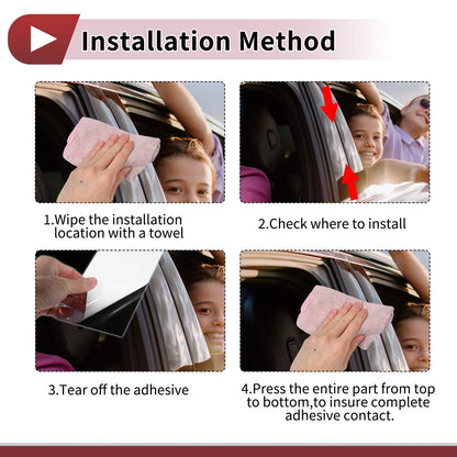 Door Pillar Window Trim for Ford Mercury Milan 2010-2012 Black