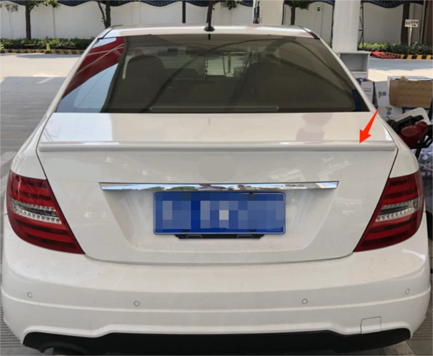 Rear Boot Spoiler Wing for Mercedes C Class W204 Sedan Unpainted ABS (2008-2014)