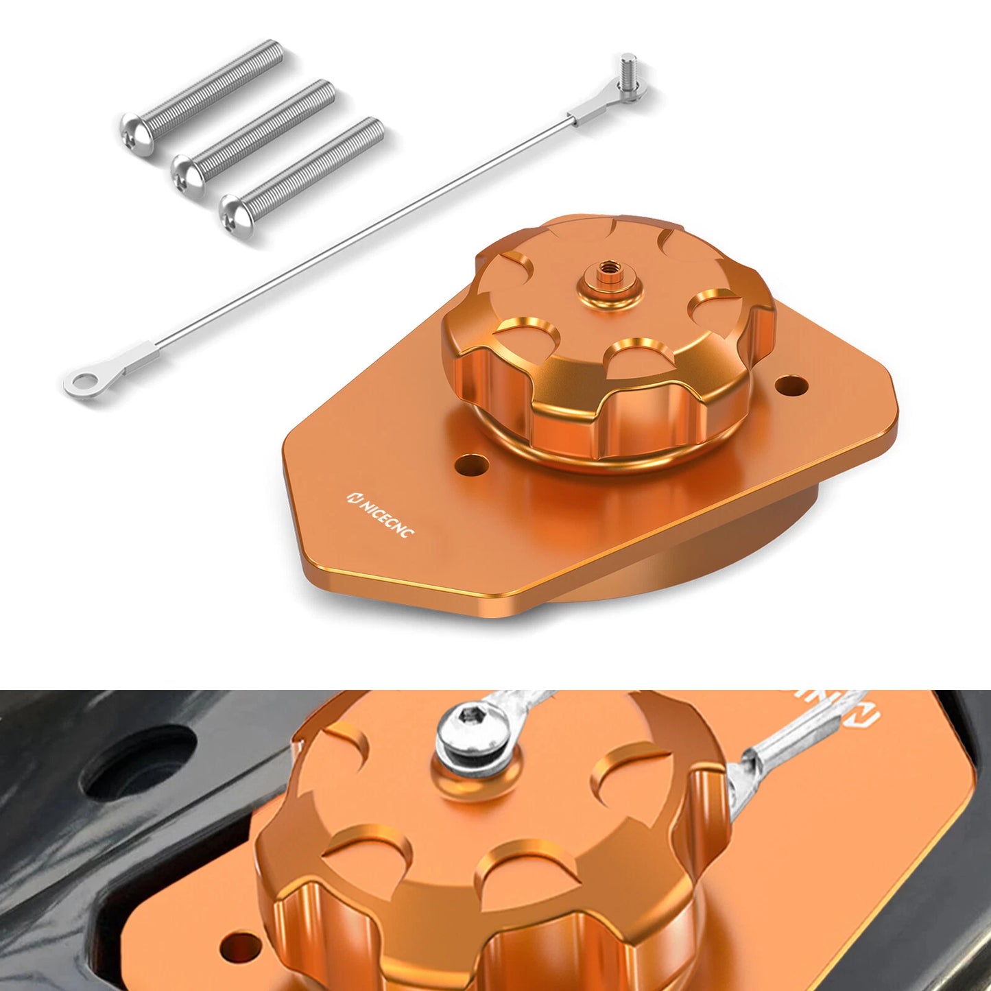 Billet Fuel Filler Neck Cap Set for KTM 690 SMC/SMC R (2019-2023)