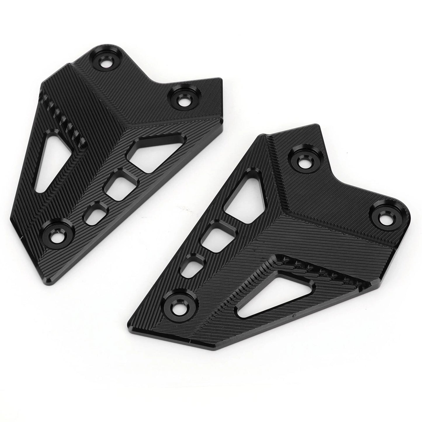 CNC Aluminum Heel Protection Set Black for Kawasaki Z900 (2017-2021)