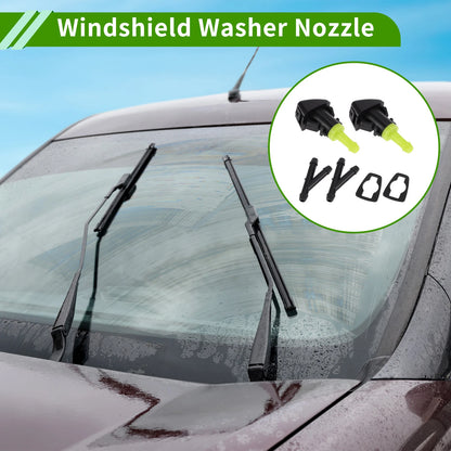 Windshield Washer Nozzle & 2 x Hose Connectors for Jeep Patriot (2007-2017)
