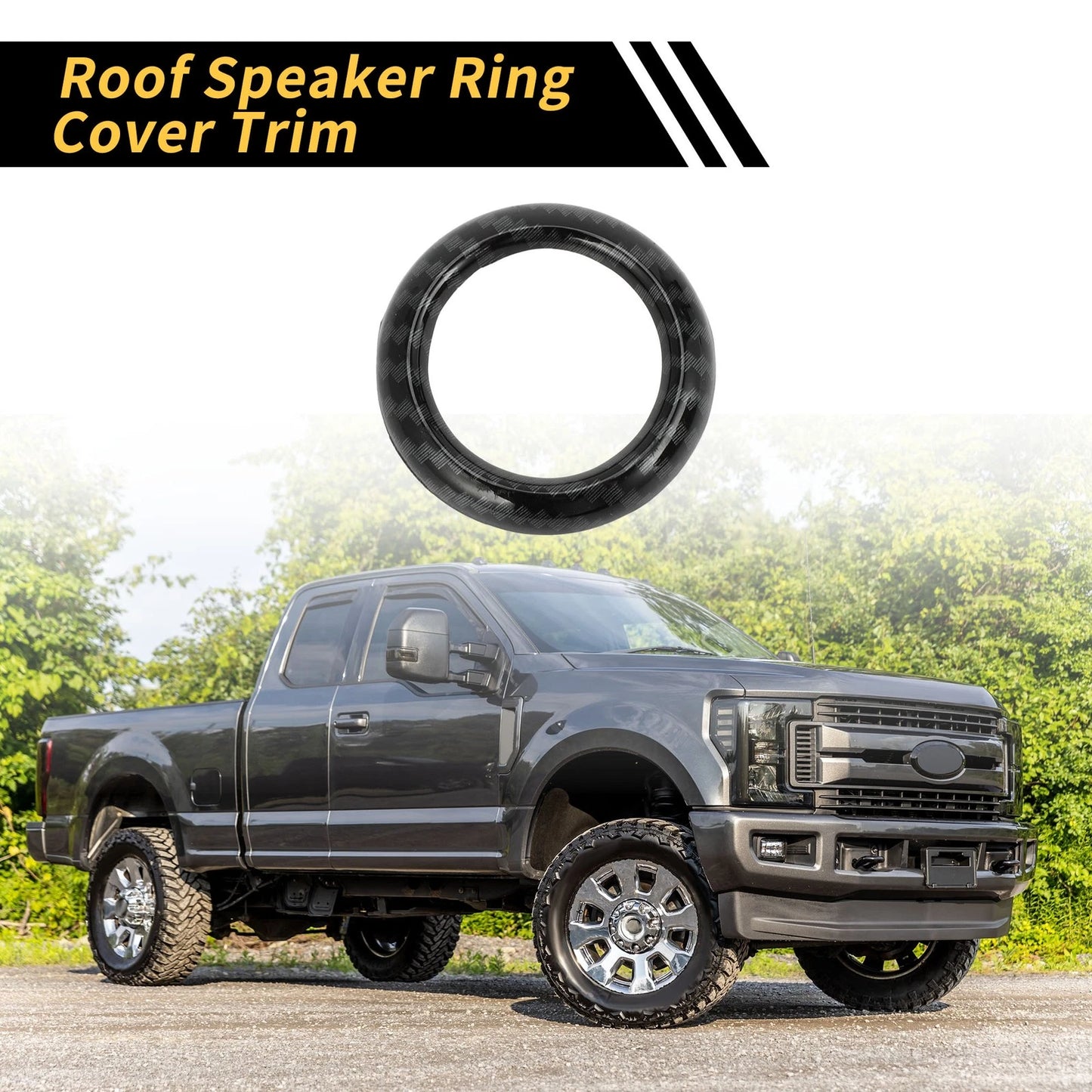 Carbon Fiber Roof Speaker Ring Cover Trim for Ford Maverick (2022-2024)