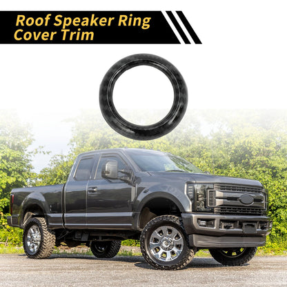 Carbon Fiber Roof Speaker Ring Cover Trim for Ford Maverick (2022-2024)
