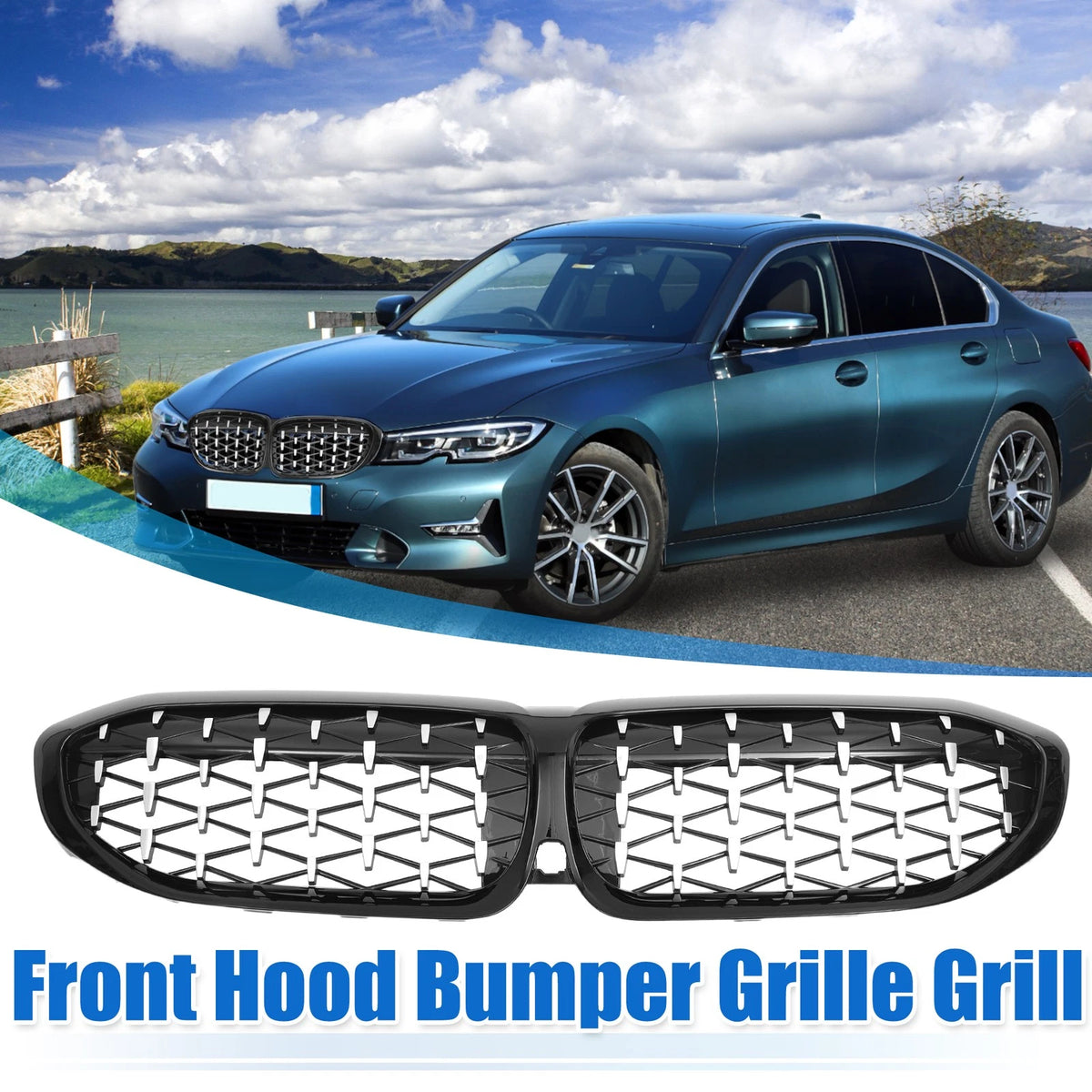 Front Hood Bumper Grille for BMW 330i 330e M340i XDrive G20