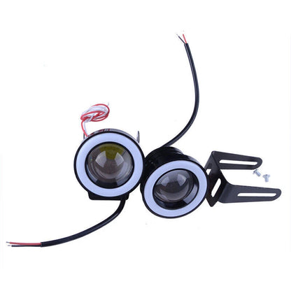 2 x 2.5" COB Fog Light Projector Car Lamp Halo Angel Eyes LED for Universal