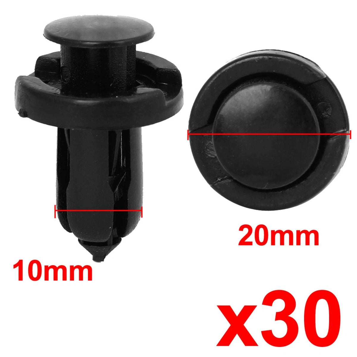 30 x Bumper Hood Mudguard Splash Guard Retainer Clip for Honda Acura