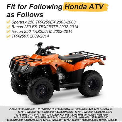 Cylinder Head Valve Cover Gasket for Honda Recon 250 TRX250TE TM (2002–2014)