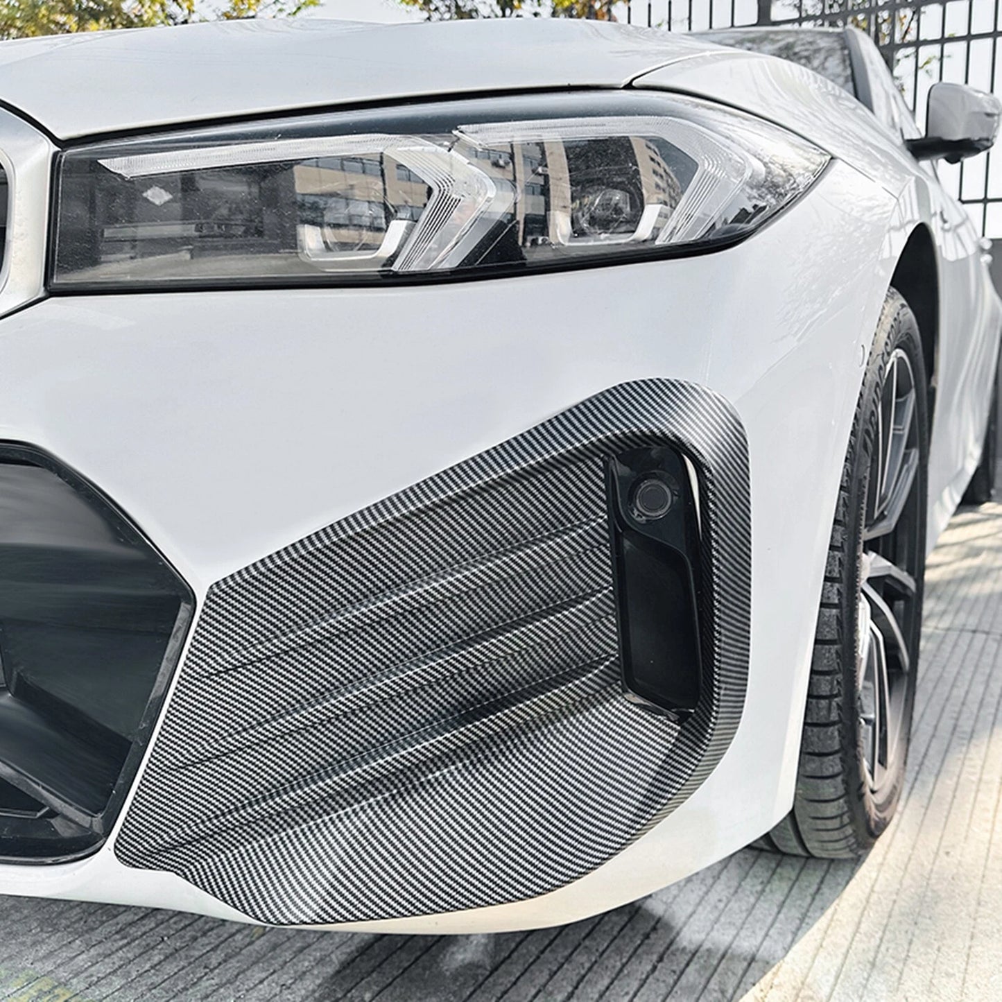 Front Bumper Side Vent Spoiler Grill Cover Kit for BMW G20 G21 (2023-2024)