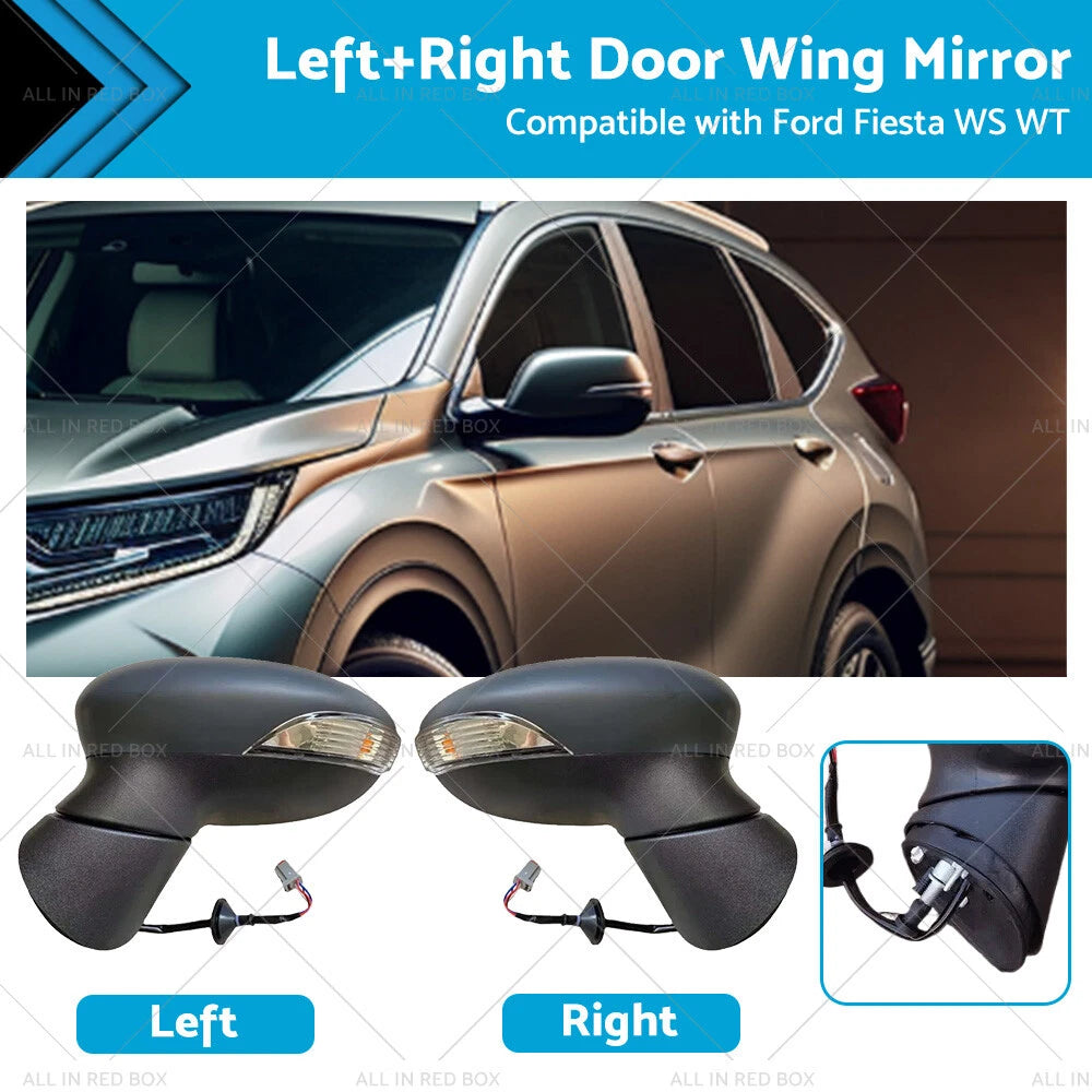 Electric Door Mirror Pair for Ford Fiesta WS WT (2008-2017)