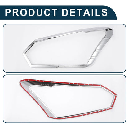 Car Front Headlight Trim Bezel for Isuzu D-Max Rodeo (2016-2023) Silver Tone