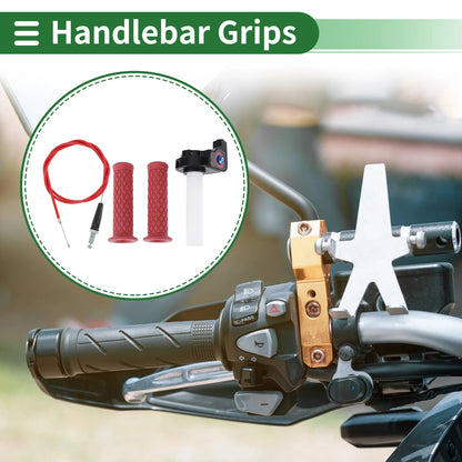 7/8 22mm Hand Grips Cover Kit for Motorcycle Red