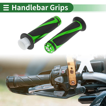 7/8" 22mm Hand Grips Cover Kit for Motorcycle Green