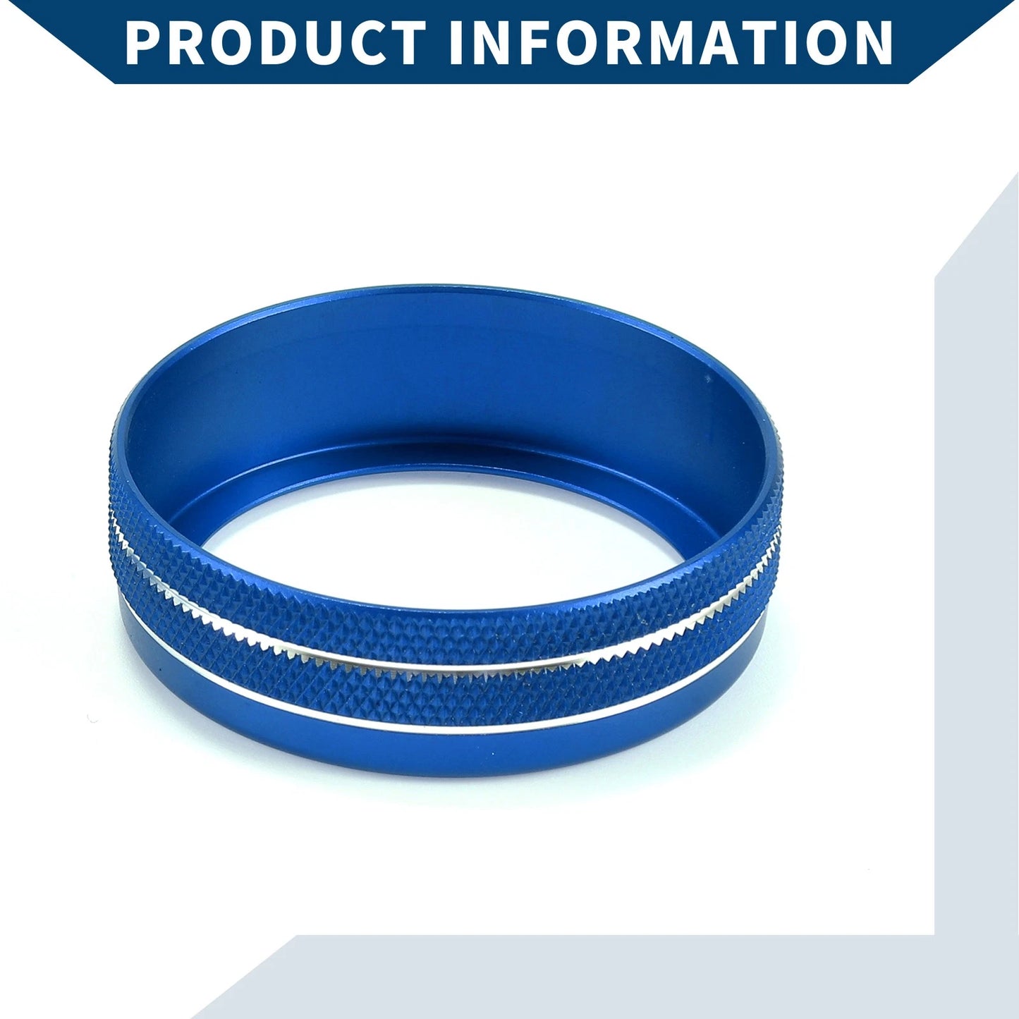 Radio Audio Tune Switch Knob Cover for Ford Mustang (2015-2021) - 2 Pcs Blue