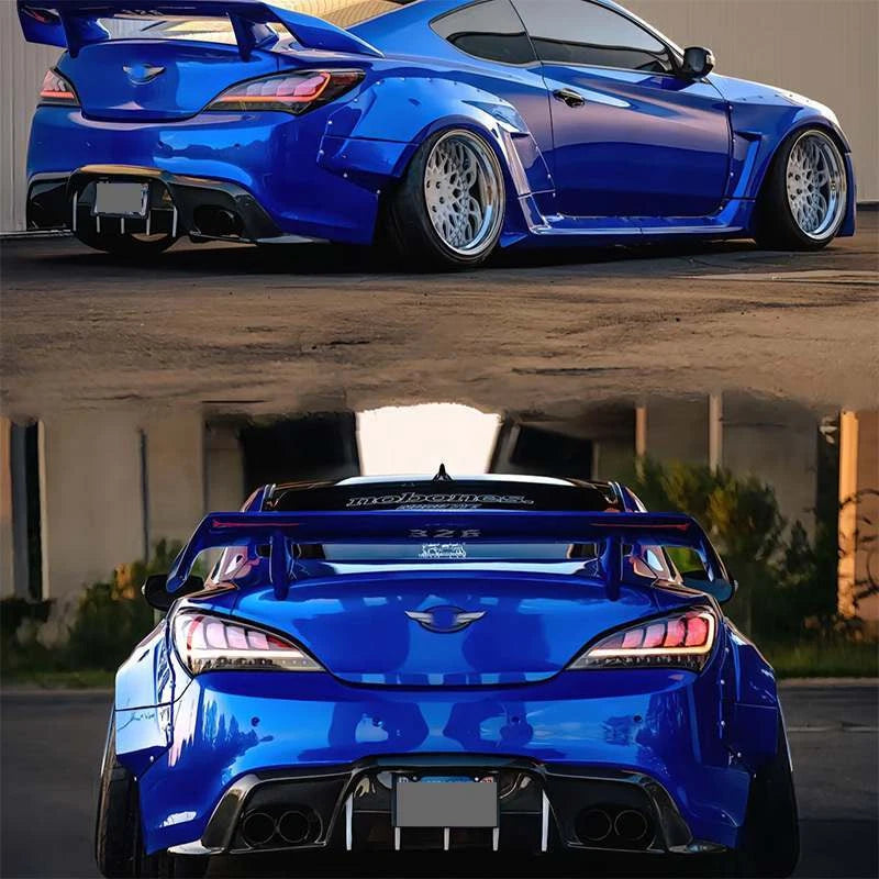 Real Carbon Fiber Rear Bumper Lip Diffuser Fit for Hyundai Genesis Coupe 2009-16