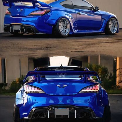 Real Carbon Fiber Rear Bumper Lip Diffuser Fit for Hyundai Genesis Coupe 2009-16