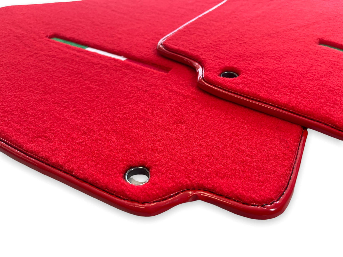 Red Floor Mats for Ferrari 360 Modena LHD with Italy Emblem (2000-2005)