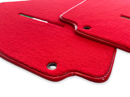 Red Floor Mats for Ferrari 360 Modena LHD with Italy Emblem (2000-2005)