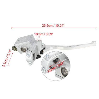 Silver Tone Motorcycle Brake Master Cylinder Pump Lever for Honda CM125