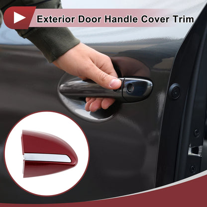 Red Exterior Door Handle Cover Trim for Toyota Corolla (2014-2018)