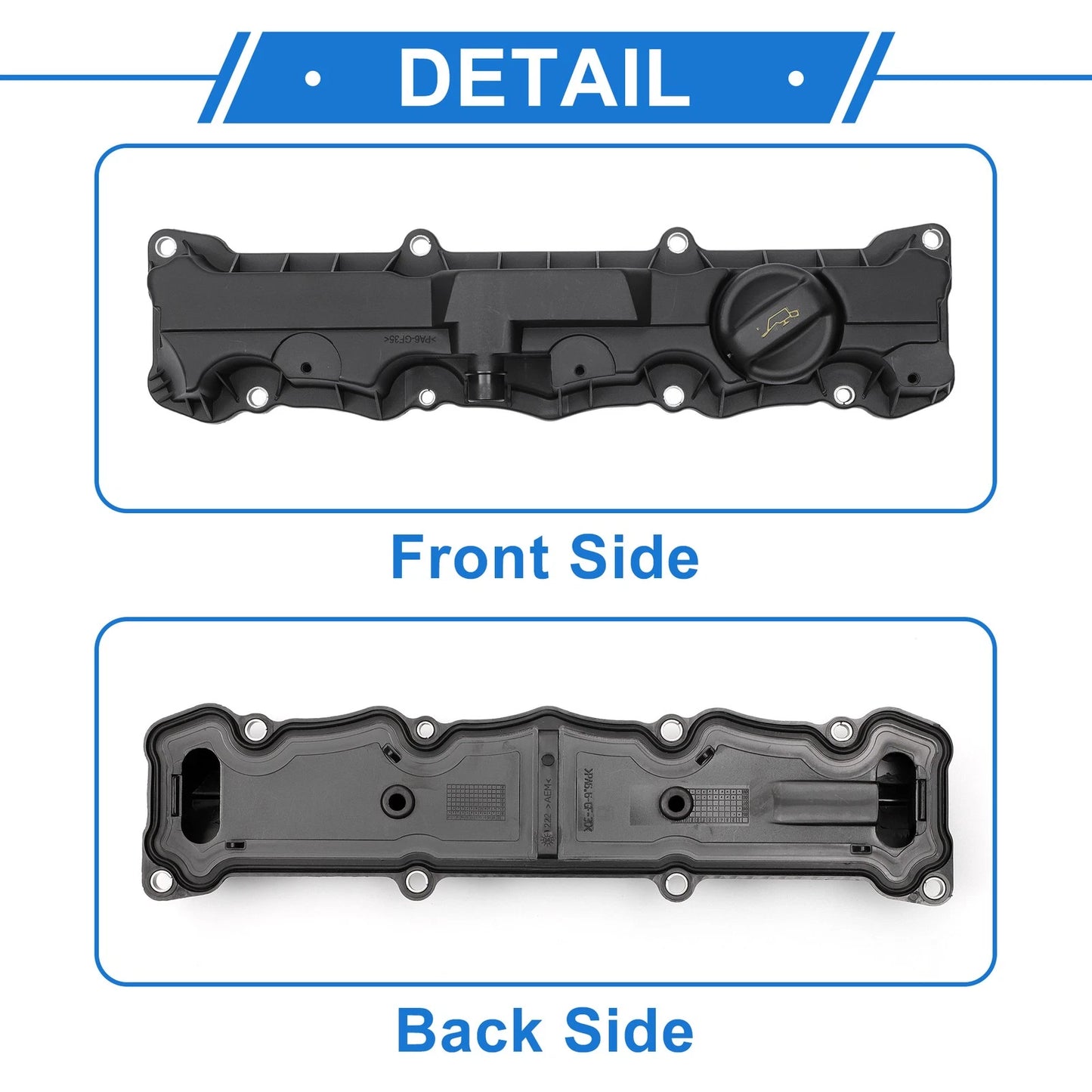 Left Engine Valve Cover with Oil Cap for Peugeot 206 (2000-2020)
