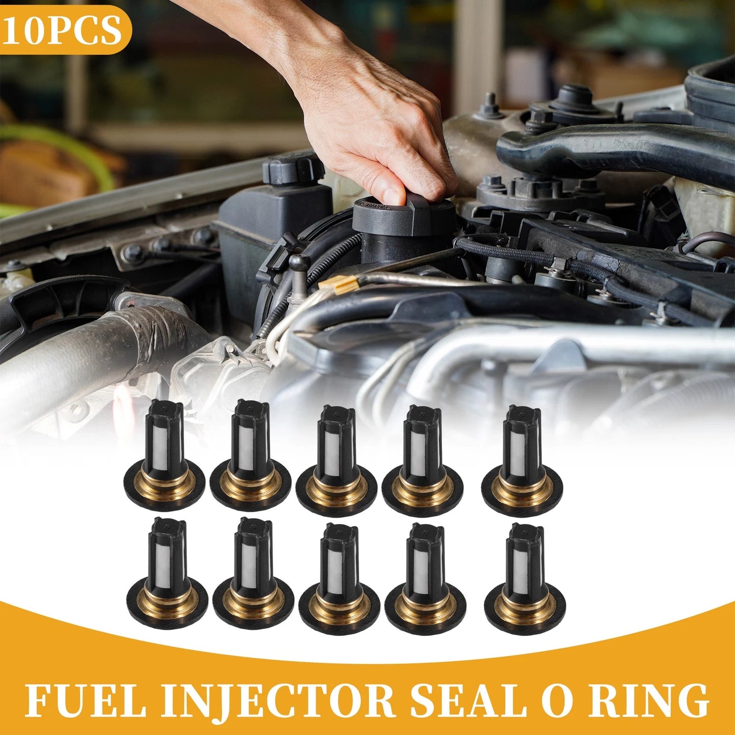 10 Pcs Fuel Injector Filter Baskets for Honda