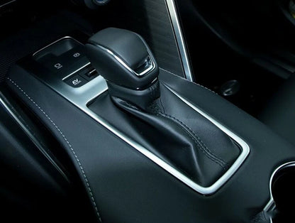 Interior Gear Shift Panel Cover for 2020-2024 Toyota Harrier Venza Silver Frame