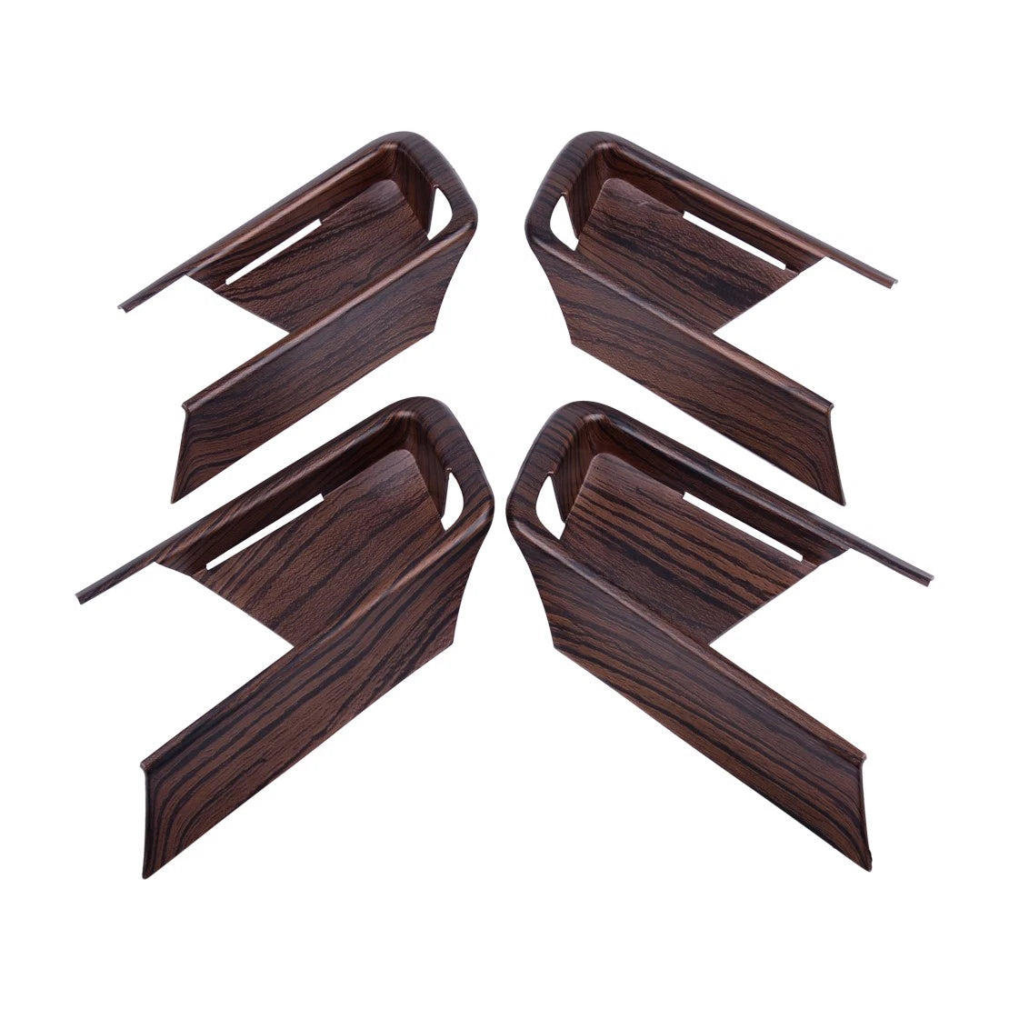 4 x Peach Wood Grain Door Handle Bowl Cover Trim for Toyota Land Cruiser (10-18)