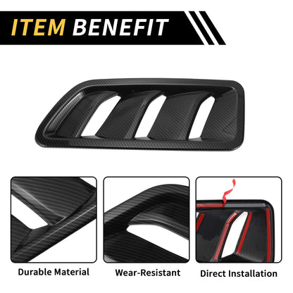 Front Hood Air Outlet Vent Cover for Jeep JL JLU Gladiator (2018-2024) Black