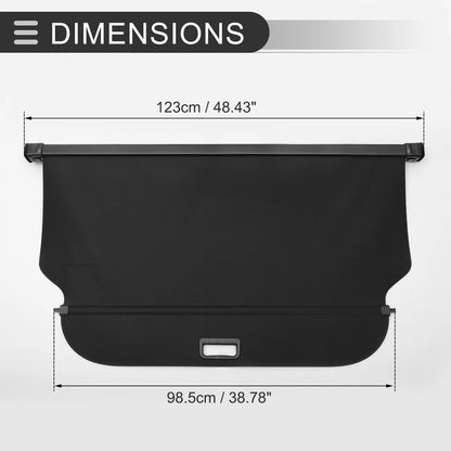 Retractable Cargo Cover for Lexus CT200h 2011-2017 Trunk Parcel Shelf Black
