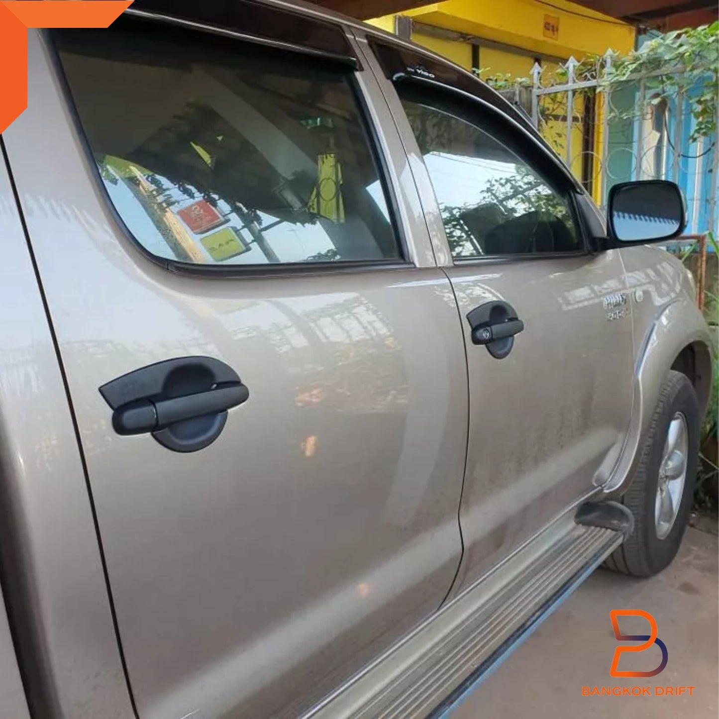 Matte Black 4 Door Handle Cover Trim for Toyota Hilux Vigo Fortuner Yaris (05-15)
