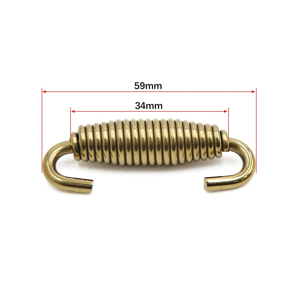 4pcs Stainless Steel Gold Tone Swivel Exhaust Pipe Springs