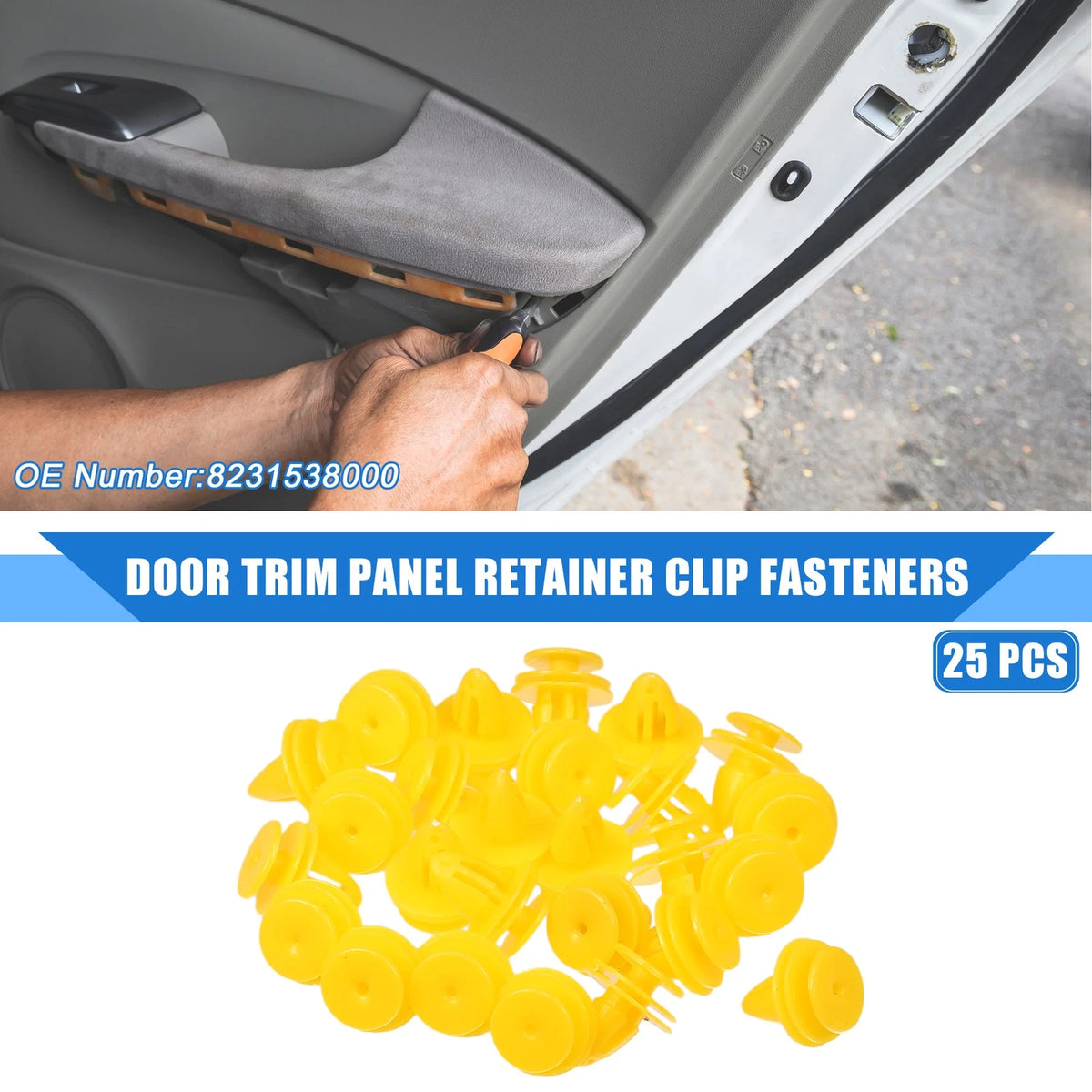 25 x Door Trim Panel Retainer Clip Fasteners for Chevrolet Aveo (2004 - 2011)