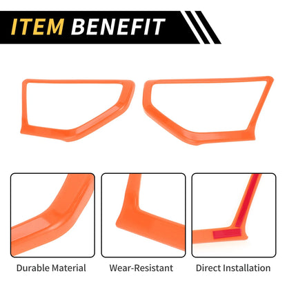 A Pillar Speaker Cover Trim  for Jeep Wrangler JL JLU (2018-2024) Orange