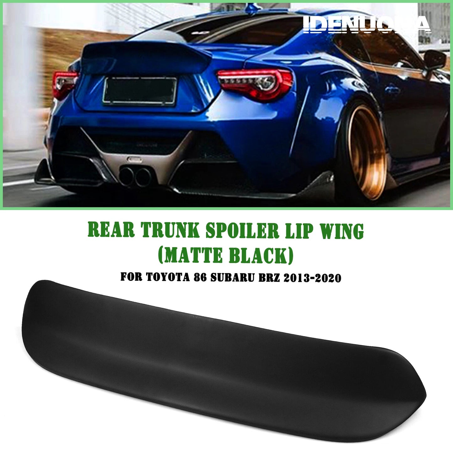Rear Boot Spoiler Lip for Toyota 86, Subaru BRZ (2013-2020) Fiberglass Matte