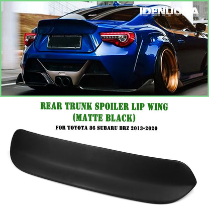 Rear Boot Spoiler Lip for Toyota 86, Subaru BRZ (2013-2020) Fiberglass Matte