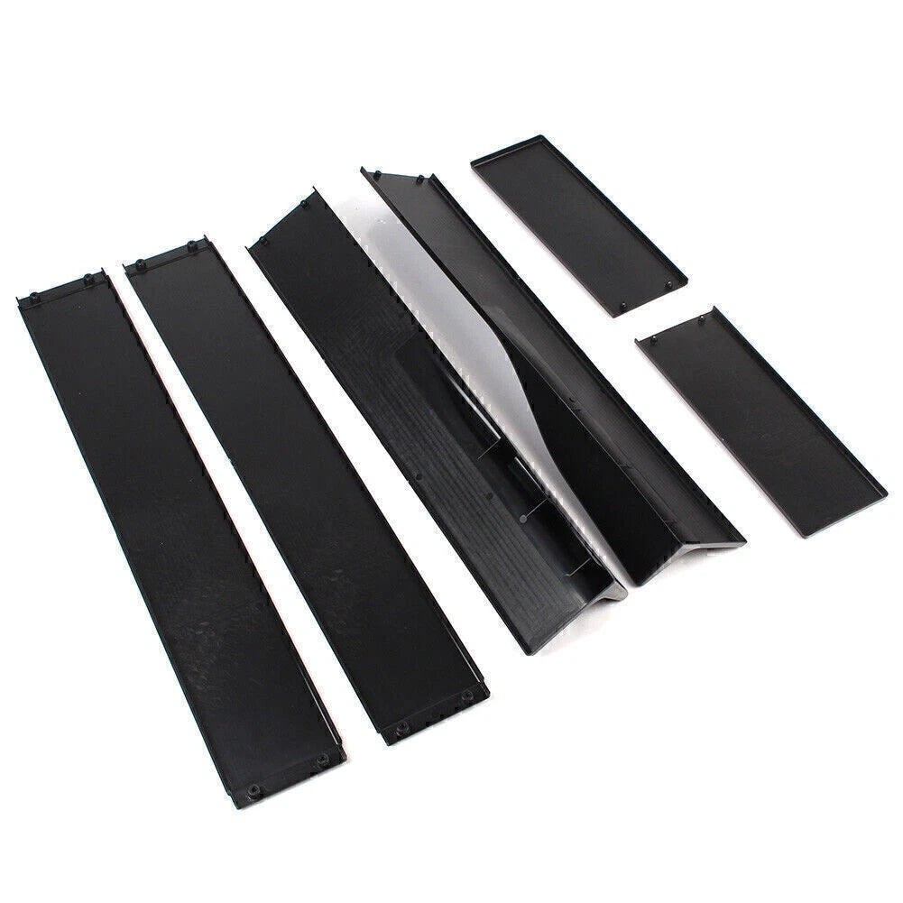 Universal Car Side Skirt Extension Rocker Panel Splitters Lip 78.7" Black