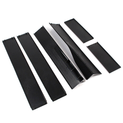 Universal Car Side Skirt Extension Rocker Panel Splitters Lip 78.7" Black