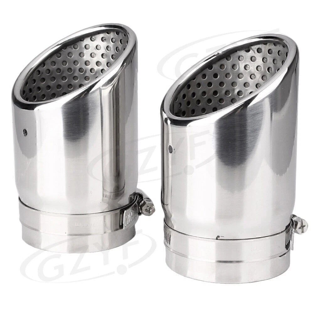 2 x Chrome Exhaust Muffler for Audi A4 Sedan B8, Q5 (2008-2013)